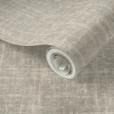 Spoonflower Peel And Stick Wallpaper Linen Texture Neutral Warm Wild Mushroom  Removable