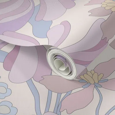 Spoonflower Peel And Stick Wallpaper Little Elf (soft Lilac)  Removable