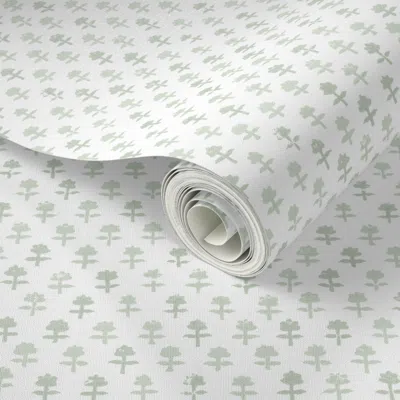 Spoonflower Peel And Stick Wallpaper Lucy Prescott Green 2' X 12' Removable