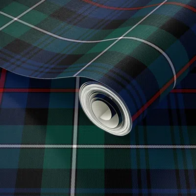Spoonflower Peel And Stick Wallpaper Mackenzie Tartan 10.25" Modern Colors 2' X 12' Removable