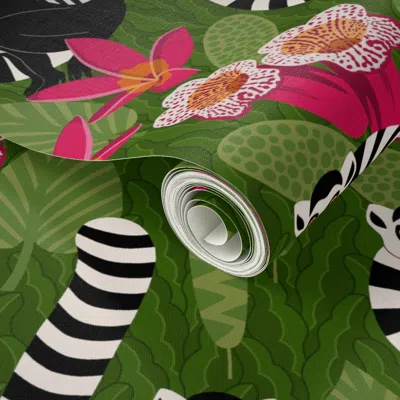 Spoonflower Peel And Stick Wallpaper Madagascar Ringtail Lemur 2' X 12' Removable