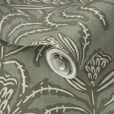 Spoonflower Peel And Stick Wallpaper Maisey Denim Jade 2' X 12' Removable