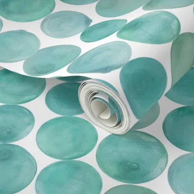 Spoonflower Peel And Stick Wallpaper Medium Glass Fishing Floaters Stacked On White  Removable