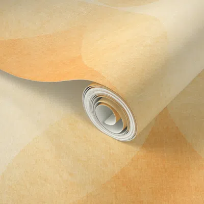 Spoonflower Peel And Stick Wallpaper Mid-century Modern Dramatic Glamour Starburst In 70s Golden Sunny Yellow 2'