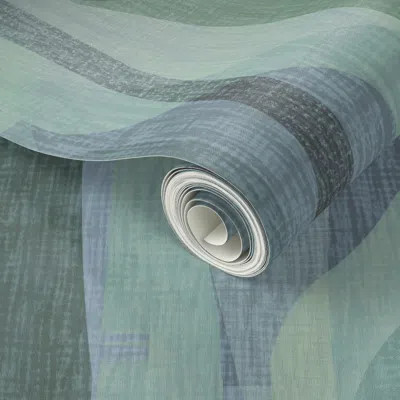 Spoonflower Peel And Stick Wallpaper Midcentury-plateau-tundra 2' X 12' Removable