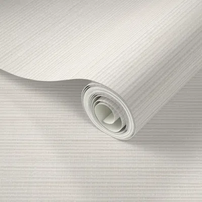 Spoonflower Peel And Stick Wallpaper Minimal Grasscloth Texture In Creamy Ivory White  Removable In Neutral