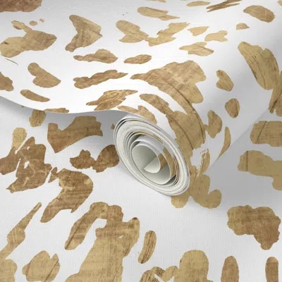 Spoonflower Peel And Stick Wallpaper Mod Animal Hide-shimmer 2' X 12' Removable In Multi