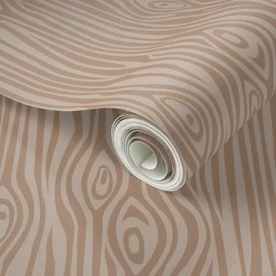 Spoonflower Peel And Stick Wallpaper Mod Grain - Browns 2' X 12' Removable