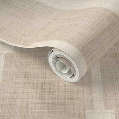 Spoonflower Peel And Stick Wallpaper Modern Mid Century Art Deco Stripes Moody Cabincore Warm Neutral Beige 2' X