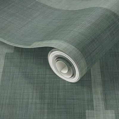 Spoonflower Peel And Stick Wallpaper Modern Mid Century Groovy Stripes Moody Cabincore Woodland Green 2' X 12' R