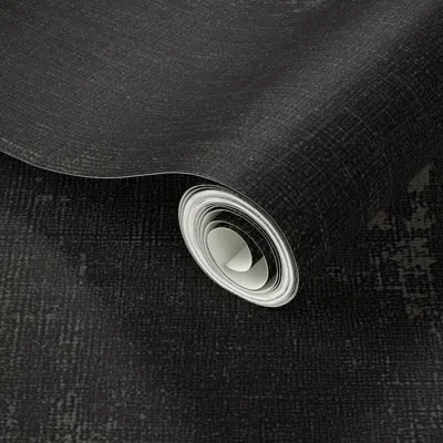 Spoonflower Peel And Stick Wallpaper Natural History Black Linen 2' X 12' Removable