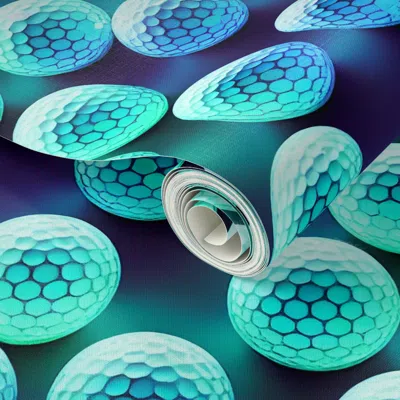 Spoonflower Peel And Stick Wallpaper Neon Golf Balls Novelty 2' X 12' Removable