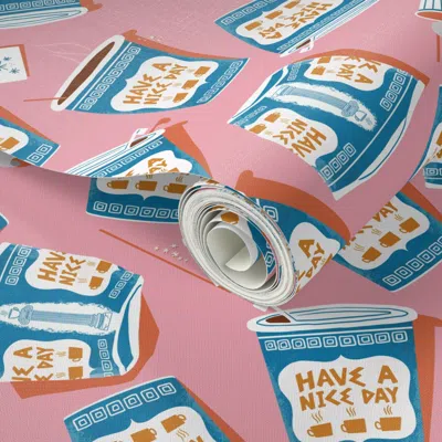 Spoonflower Peel And Stick Wallpaper Nyc Coffee Cup (updated) 2' X 12' Removable