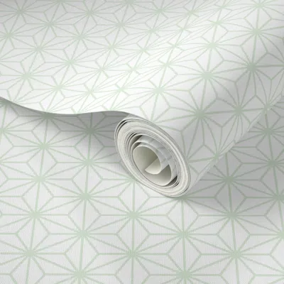 Spoonflower Peel And Stick Wallpaper Origami Style - Mint Hex  Removable In Green