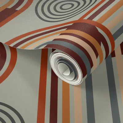 Spoonflower Peel And Stick Wallpaper Ovals - Large 2' X 12' Removable