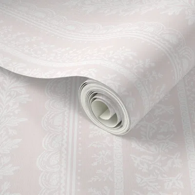 Spoonflower Peel And Stick Wallpaper Parish Stripe Rose Taupe  Removable