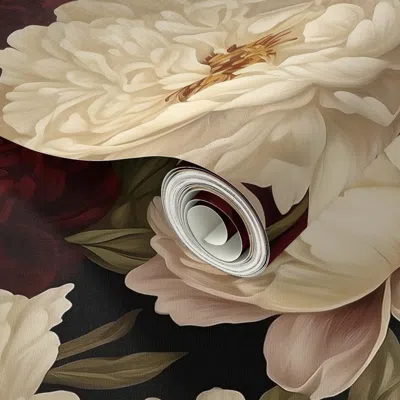 Spoonflower Peel And Stick Wallpaper Peony Romantic 2' X 12' Removable
