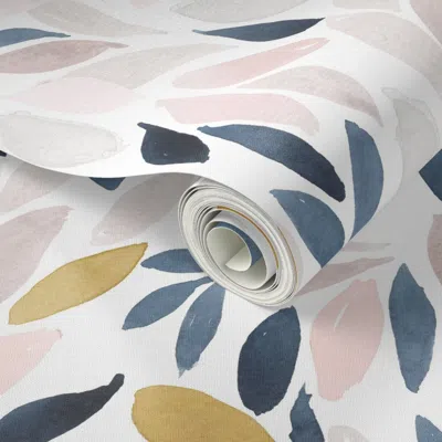 Spoonflower Peel And Stick Wallpaper Petal Prism Mod Pastel Gold 2' X 12' Removable