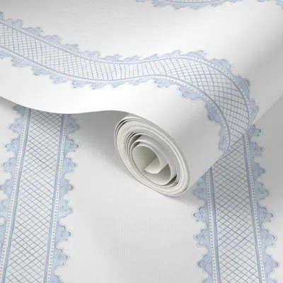 Spoonflower Peel And Stick Wallpaper Petite Clarabelle Soft Blue3 2' X 12' Removable