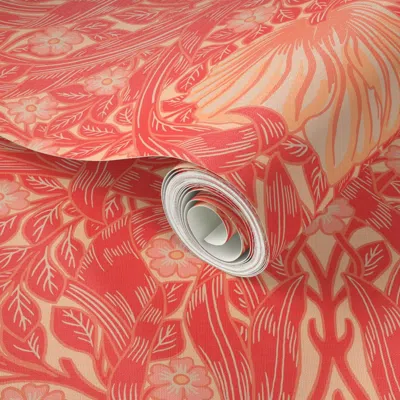 Spoonflower Peel And Stick Wallpaper Pimpernel William Morris Heritage Elegant Glamour & Cottage Flowers Deco 2'