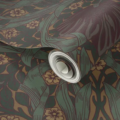 Spoonflower Peel And Stick Wallpaper Pimpernel William Morris Heritage Elegant Glamour & Cottage Flowers Deco 2'