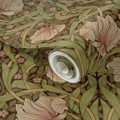 Spoonflower Peel And Stick Wallpaper Pimpernel William Morris Heritage Elegant Glamour & Cottage Flowers Deco 2'