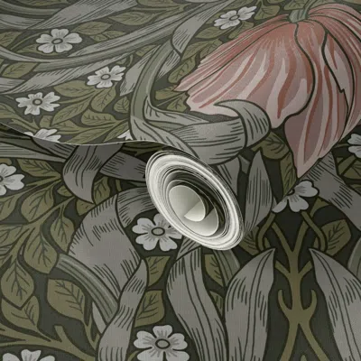 Spoonflower Peel And Stick Wallpaper Pimpernel William Morris Heritage Glamour & Cottage Flowers Deco 2' X 12' R