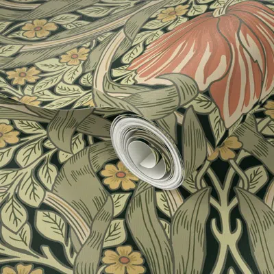 Spoonflower Peel And Stick Wallpaper Pimpernel William Morris Heritage Glamour & Cottage Flowers Deco 2' X 12' R