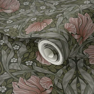 Spoonflower Peel And Stick Wallpaper Pimpernel William Morris-elegant Heritage Glamour & Cottage Flowers Deco 2'
