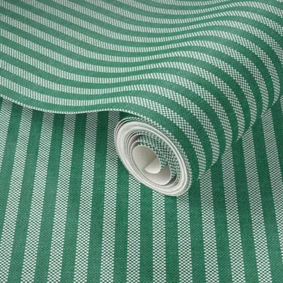 Spoonflower Peel And Stick Wallpaper Playa Linen Stripe 2' X 12' Removable