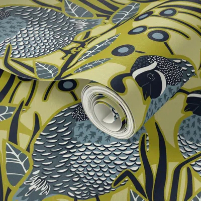 Spoonflower Peel And Stick Wallpaper Quail - Large 2' X 12' Removable
