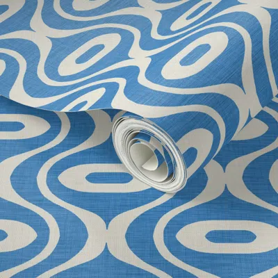 Spoonflower Peel And Stick Wallpaper Raindrop Linen 2' X 12' Removable