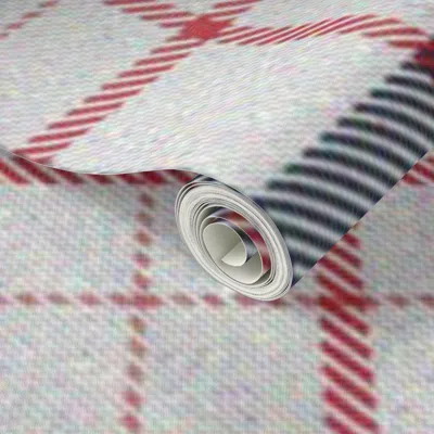 Spoonflower Peel And Stick Wallpaper Red White And Blue Plaid Rev 2' X 12' Removable In Multi