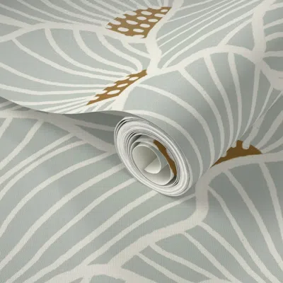 Spoonflower Peel And Stick Wallpaper San Diego (gray) (no Texture) 2' X 12' Removable