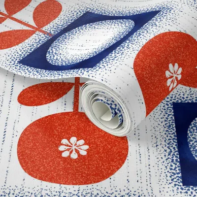 Spoonflower Peel And Stick Wallpaper Scandi Shibori-small Scale 2' X 12' Removable