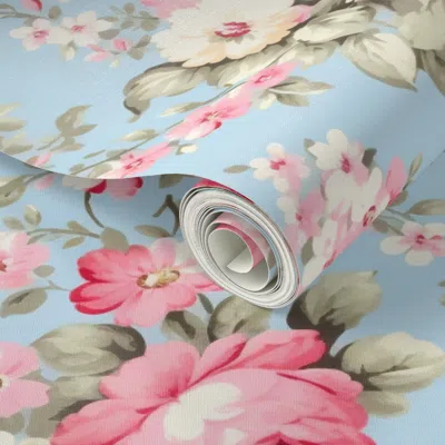 Spoonflower Peel And Stick Wallpaper Shabby Chic 10  Removable