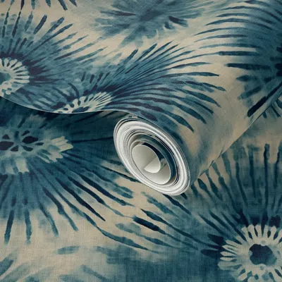 Spoonflower Peel And Stick Wallpaper Shibo Ray 2' X 12' Removable