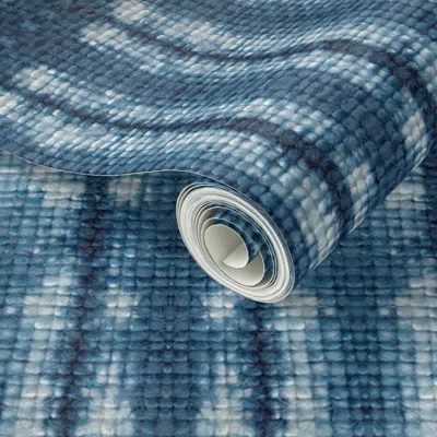 Spoonflower Peel And Stick Wallpaper Shibori In Linen 2' X 12' Removable
