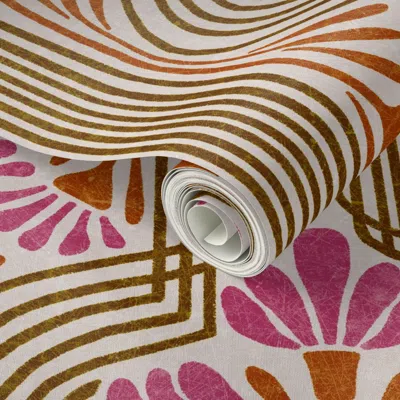 Spoonflower Peel And Stick Wallpaper Siegfried (gold)  Removable In Multi