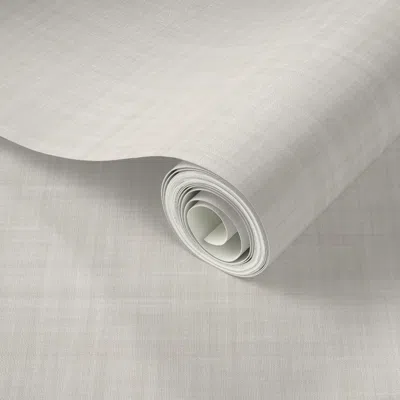 Spoonflower Peel And Stick Wallpaper Silver Linen 2' X 12' Removable