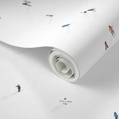 Spoonflower Peel And Stick Wallpaper Ski Slopes 2' X 12' Removable