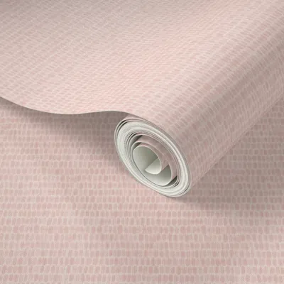 Spoonflower Peel And Stick Wallpaper Small Glass Dash - Peach 2' X 12' Removable In Pink