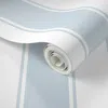 Spoonflower Peel And Stick Wallpaper Soft Blue Large French Awning Stripe 2' X 12' Removable In Blue