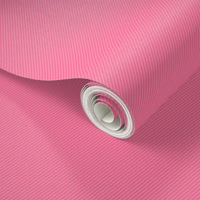 Spoonflower Peel And Stick Wallpaper Soft Diagonal Micro Stripe Pink Blender Print 2' X 12' Removable