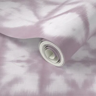 Spoonflower Peel And Stick Wallpaper Soft Tie Dye Boho Summer Shibori Traditional Japanese Neutral Cotton Mauve 