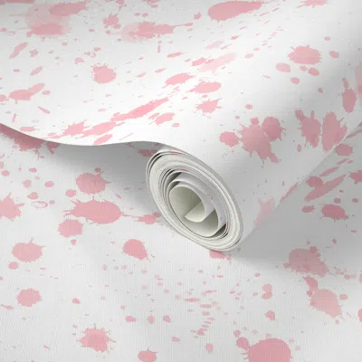 Spoonflower Peel And Stick Wallpaper Splat In Shell Pink 2' X 12' Removable