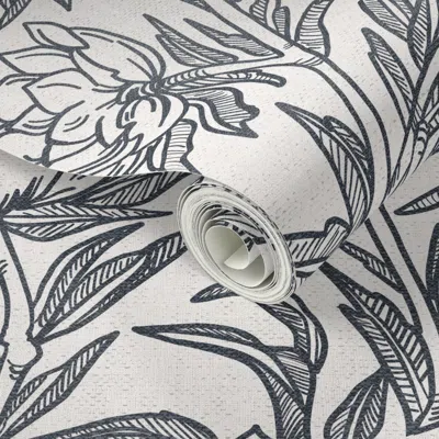Spoonflower Peel And Stick Wallpaper Stella Linen 2' X 12' Removable