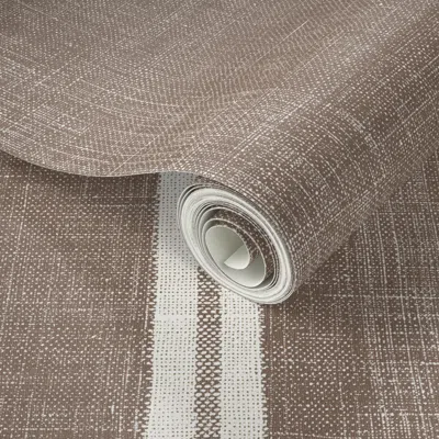 Spoonflower Peel And Stick Wallpaper Stella West Saddle Stripe 2' X 12' Removable