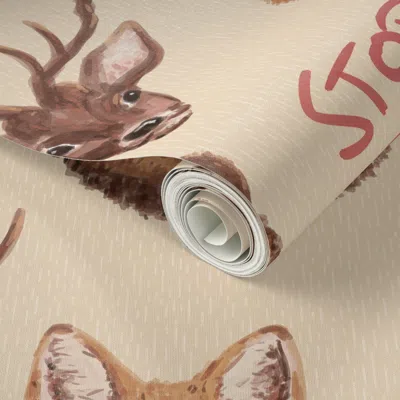 Spoonflower Peel And Stick Wallpaper Stop The Hunt - Large Scale  Removable