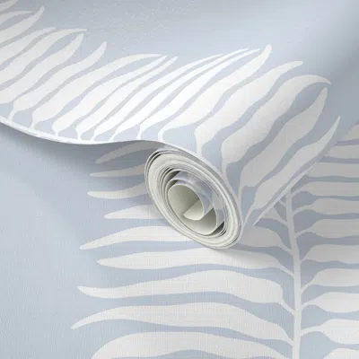 Spoonflower Peel And Stick Wallpaper Subtle Fern Leaf Organic Foliage 2' X 12' Removable